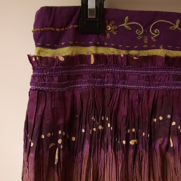 NWT, Chaudry KC Sports Purple Hand Dyed Skirt (flaws) - Picture 3 of 12